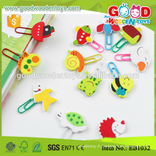 Creative DIY Paper Clip Handmade Kids Cartoon Bookmarks in playwood